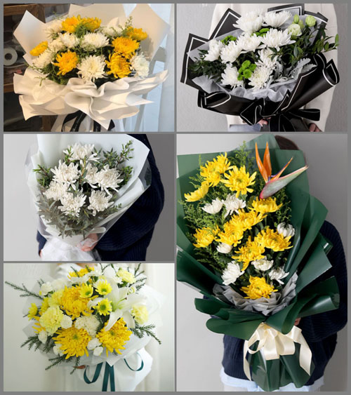 贵州毕节市金沙县沙土镇黄泥村白事花束代送